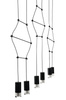 MOOSEE lampa wisząca FLUSSO LINE 6        czarna