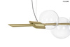 Lampa wisząca ECHO 140 złota