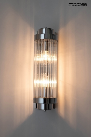 Lampa ścienna COLUMN 40 srebrna