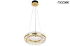 Lampa wisząca SATURNUS 47 DUO złota - LED, szkło, stal szczotkowana
