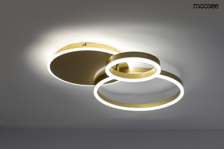 MOOSEE lampa sufitowa / plafon RINGS 3    złota