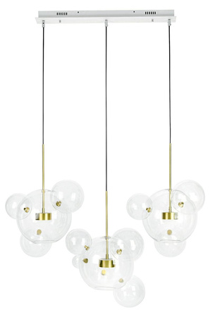 MOOSEE lampa wisząca CAPRI LINE 3 złota   - 180 LED, aluminium, szkło