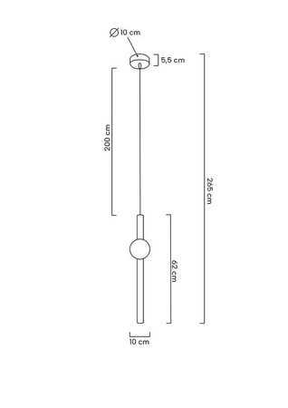 Lampa wisząca LIBRA 60 ON złota