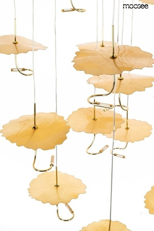 Lampa wisząca LEAFS DISC złota
