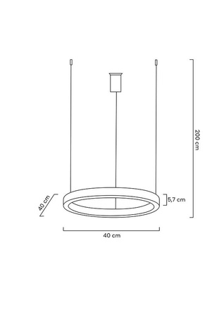 MOOSEE lampa wisząca RING 40 złota
