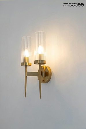 Lampa ścienna TORCH TWIN złota
