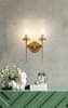 Lampa ścienna TORCH TWIN złota