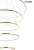 Lampa wisząca RING SLIM L złota