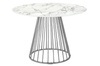 Stół GLAM MARBLE 110 - MDF, chromowana podstawa