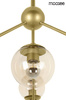 Lampa wisząca ASTRIFERO 10 złota/ bursztynowa