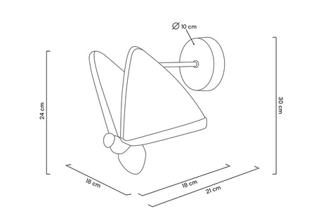 Lampa ścienna BUTTERFLY M złota