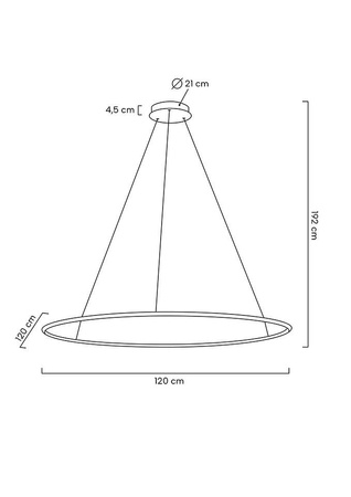Lampa wisząca RING SLIM 120 złota