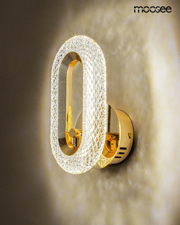Lampa ścienna JEWEL złota