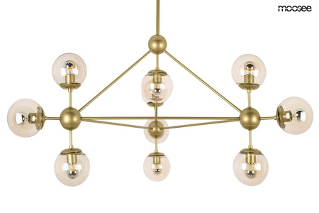Lampa wisząca ASTRIFERO 10 złota/ bursztynowa