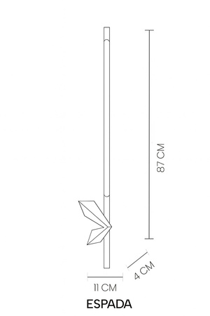 MOOSEE lampa ścienna ESPADA złota
