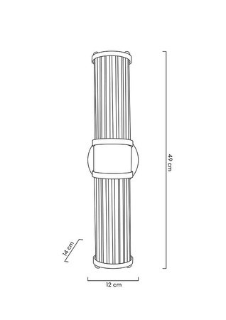 Lampa ścienna PILAR TWIN złota