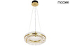 Lampa wisząca SATURNUS 47 DUO złota - LED, szkło, stal szczotkowana