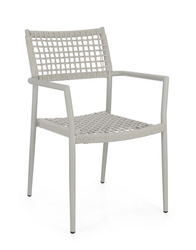 BIZZOTTO krzesło ogrodowe CALETA SATURN   szare