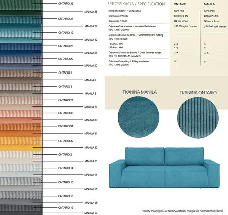 Sofa PILLOW z funkcją spania jasny szary