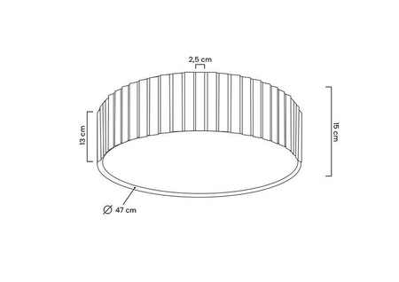 Lampa sufitowa / plafon CROWN 50 złota