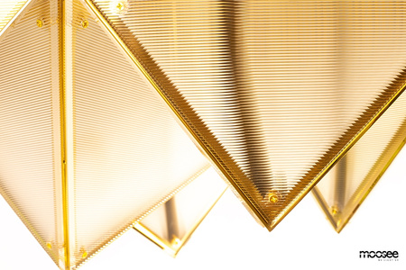 MOOSEE lampa sufitowa / plafon PYRAMIDS   złota