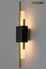 Lampa ścienna EVANS czarna / złota