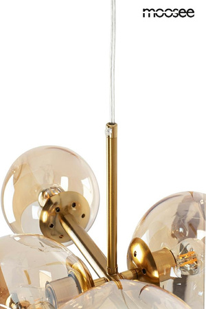 Lampa wisząca ROMEO GOLD złota / bursztynowa