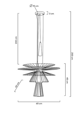Lampa wisząca SESTO złota