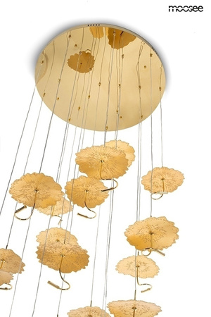Lampa wisząca LEAFS DISC złota