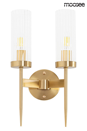 Lampa ścienna TORCH TWIN złota