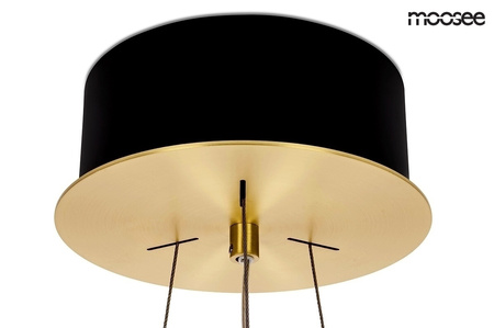 Lampa wisząca SATURNUS 70 złota - LED, szkło, stal szczotkowana
