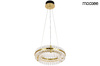 Lampa wisząca SATURNUS 47 DUO złota - LED, szkło, stal szczotkowana