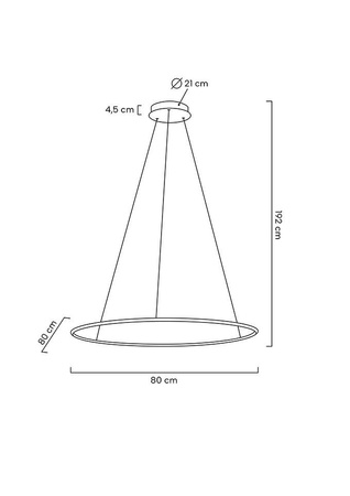 Lampa wisząca RING SLIM 80 złota