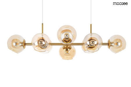 Lampa wisząca ROMEO GOLD złota / bursztynowa