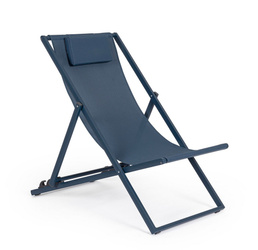 BIZZOTTO leżak ogrodowy składany TAYLOR   niebieski