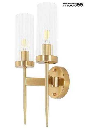 Lampa ścienna TORCH TWIN złota
