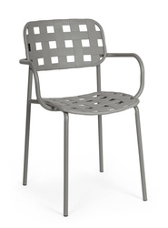 BIZZOTTO krzesło ogrodowe CLOVER ARM      szare