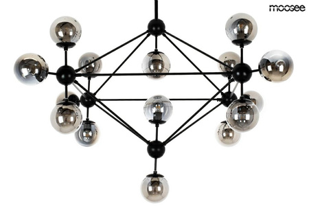 Lampa wisząca ASTRIFERO 15 czarna / bursztynowa