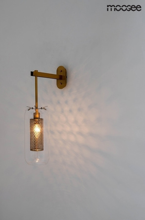 Lampa ścienna LAMPION złota