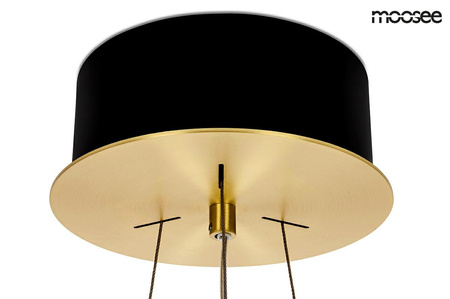 Lampa wisząca SATURNUS 47 DUO złota - LED, szkło, stal szczotkowana