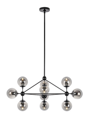 MOOSEE lampa wisząca PLANETARIO 10        czarna - klosze dymione