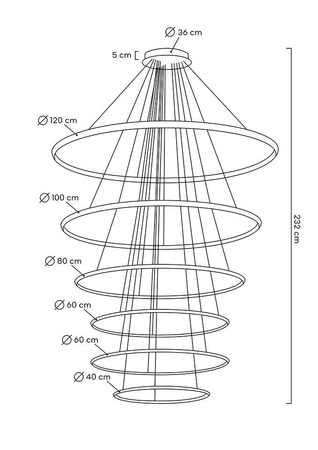 Lampa wisząca RING SLIM XL złota