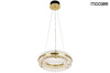 Lampa wisząca SATURNUS 47 DUO złota - LED, szkło, stal szczotkowana