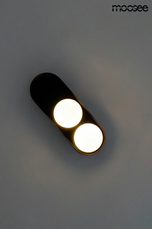 Lampa ścienna DROPS 2 czarna