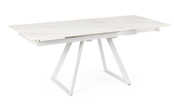 BIZZOTTO stół ogrodowy REETA 120-180      biały / rozkładany