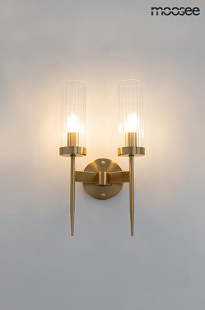 Lampa ścienna TORCH TWIN złota