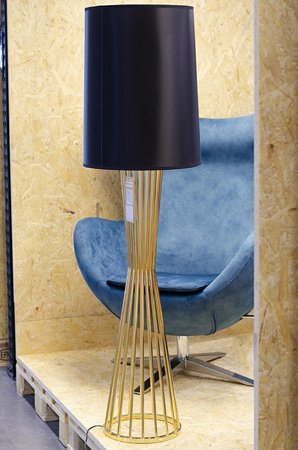 MOOSEE lampa podłogowa HOLMES złota       z czarnym kloszem