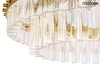 Lampa wisząca SATURNUS 47 DUO złota - LED, szkło, stal szczotkowana