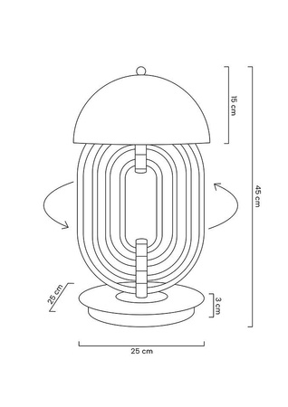 Lampa stołowa BOTTEGA złota / biała