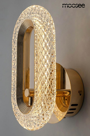 Lampa ścienna JEWEL złota